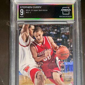 Stephen Curry | 2014-15 Upper Deck NCAA | #SC-1 Basketball Card | Graded 9 Mint